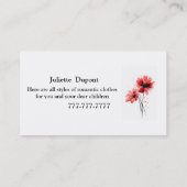 テーラードレスタイリッシュスメーカー黒ビジネスカード 名刺 (裏面)