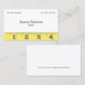 テーラー測定テープ裁縫 名刺 (正面/裏面)