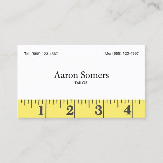 テーラー測定テープ裁縫 名刺 (正面)