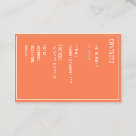 テーラー 名刺 (裏面)