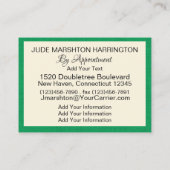 テーラー、Seamstress名刺 名刺 (裏面)