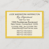 テーラー、Seamstress名刺 名刺 (裏面)