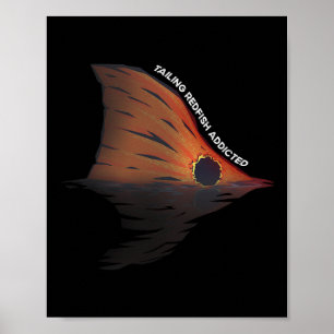 テーリングレッドフィッシュ魚釣りジョークレッドフィッシングレッドドラムF ポスター
