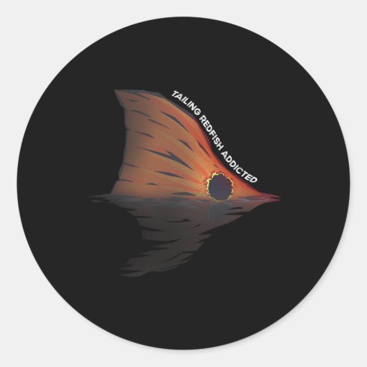 テーリングレッドフィッシュ魚釣りジョークレッドフィッシングレッドドラムF ラウンドシール (正面)