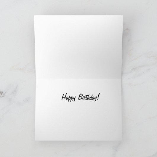 テールおもしろい誕生日カードをピン留めする カード (内部)