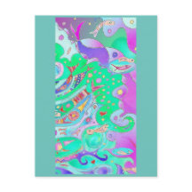 テールアートポストカード