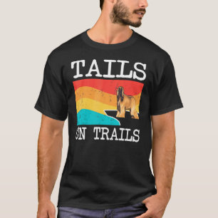 テールオントレイルAfghan Hound Dog Hiking Tシャツ