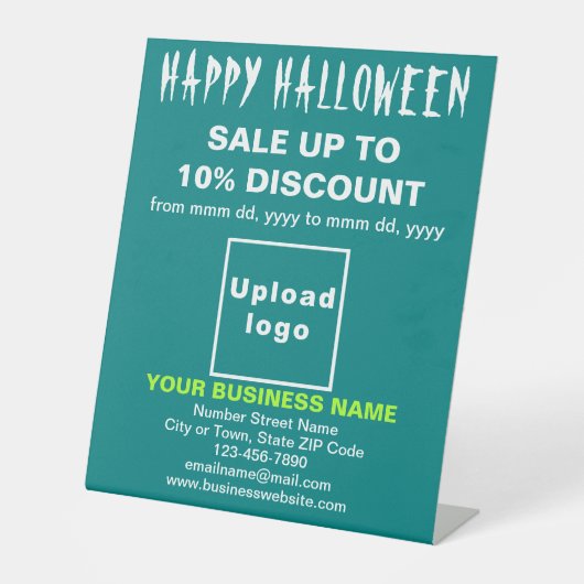 テールグリーンのハロウィンセール 台座サイン (正面)