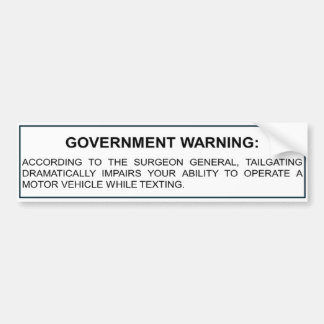 テールゲートとメールや文字を打つ警告のバンパーステッカー バンパーステッカー