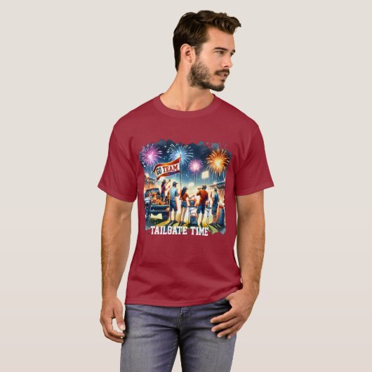 テールゲートタイムゴーチームカスタム Tシャツ (正面フル)