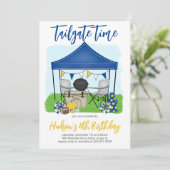 テールゲートタイムサッカー誕生日招待状 招待状 (スタンド正面)