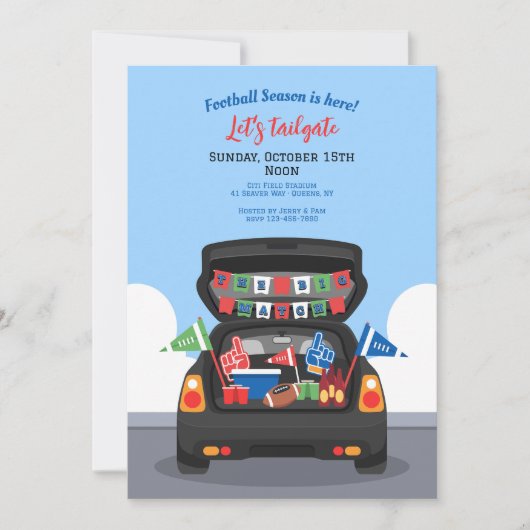 テールゲートパーティの招待状 招待状 (正面)