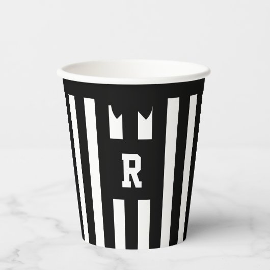 テールゲートパーティーサッカーレフェリーストライプ紙カップ 紙コップ (正面)
