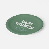 テールゲート赤ちゃんシャワーおもしろいブルーサッカーテーマ ペーパープレート (アングル)