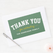 テールゲート赤ちゃんシャワー感謝していスポーティイエロー 長方形シール (封筒)