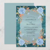 テールヒドランヘアテラコッタユーカリの結婚式 招待状 (正面/裏面)