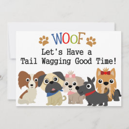 テールワッギングドッグ誕生日招待状 招待状