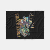 テールnはかりで測狩り父デーおもしろいラブフィッシュ フリースブランケット (正面(横))