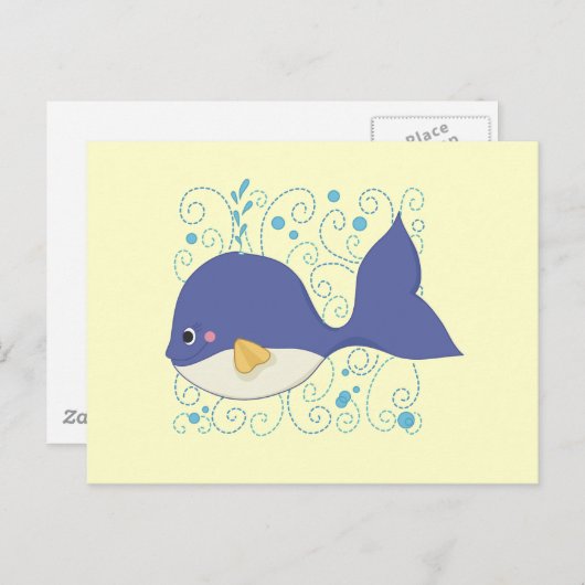 テールTシャツとギフトの鯨 ポストカード (正面/裏面)