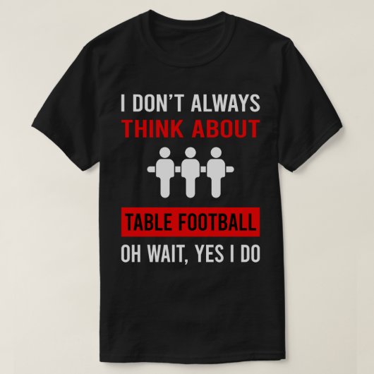 テー考えブルfoosballについて tシャツ (デザイン正面)