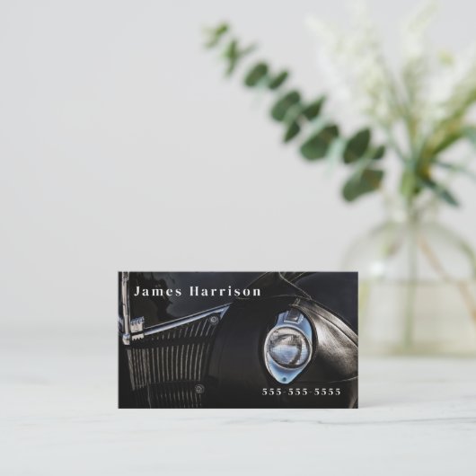 テー車のマ付き革のクラシック礼拝車 名刺 (スタンド正面)