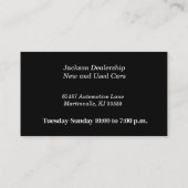 テー車のマ付き革のクラシック礼拝車 名刺 (裏面)