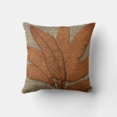 テ素朴クスチャードバ葉ナナのキャンバス枕 クッション (裏面)