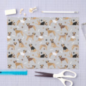 テ縁どリアボーンズ&ポーズティッシュペーパー 薄葉紙 (クラフト)