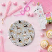 テ縁どリアボーンズ&ポーズ紙プレート ペーパープレート (パーティー)