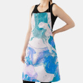 テ芸術的クスチャ。明るい縁ど紫.バイオレットアート エプロン (インサイチュ)