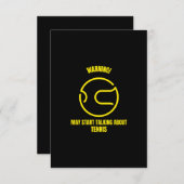 テ警告ニススポーツの話を始めるかもおもしろいしれない サンキューカード (正面/裏面)