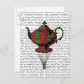 テ飛んでいるーポット2赤と緑 ポストカード (正面/裏面)