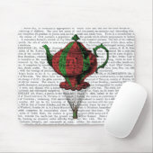 テ飛んでいるーポット2赤と緑 マウスパッド (マウス)