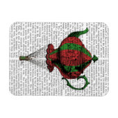 テ飛んでいるーポット2赤と緑 マグネット (横)