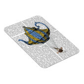 テ飛んでいるーポット3青と黄 マグネット (右側)