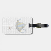 テ飛んでいるーポット3青と黄 ラゲッジタグ (裏面横)