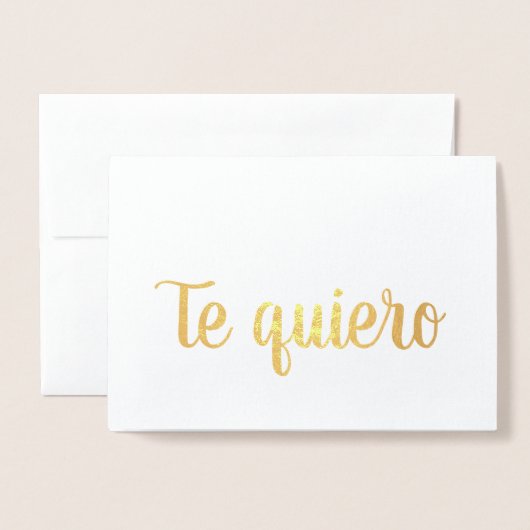 テ・キエロ 箔カード (封筒付き正面)