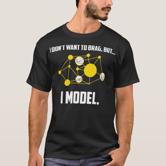 デおもしろいータ科学者が男性科学カッコいい女性 Tシャツ (正面)