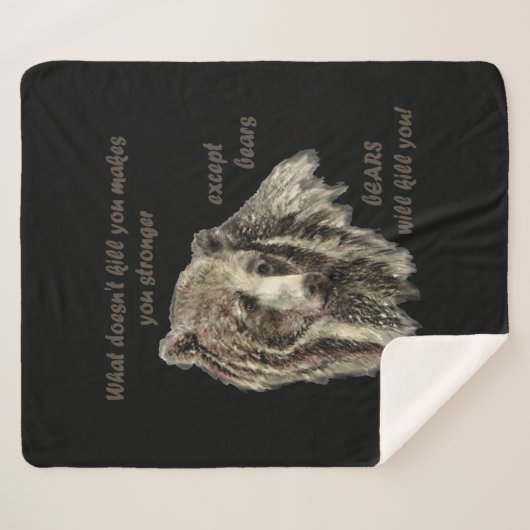 デやる気を起こさせる引用文あなたを殺さない何でも シェルパブランケット (正面(横))