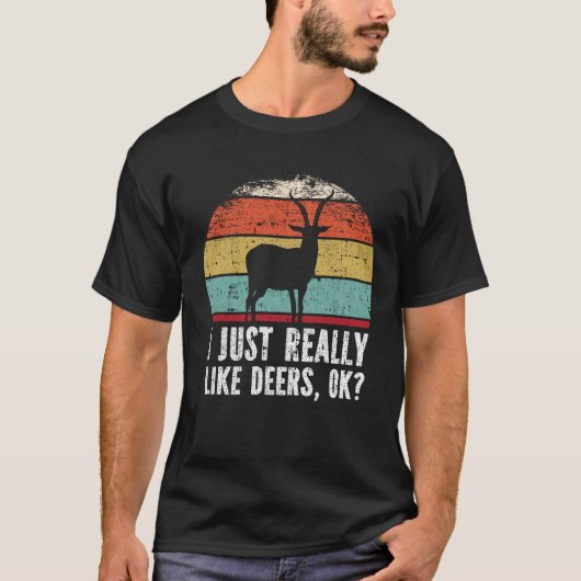 デアおもしろいーが好きなの? Tシャツ (正面)