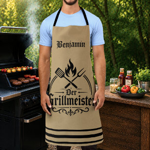 デアグリルマイスター モノグラム BBQ グリルマスター エプロン
