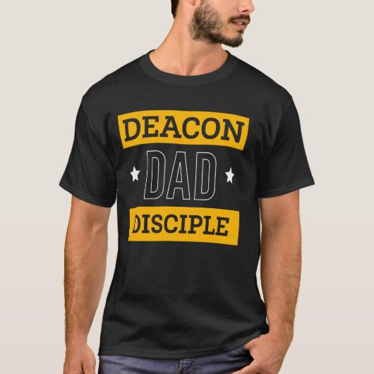 デアコンパパ弟子父の日デアコン教会オフィ Tシャツ (正面)