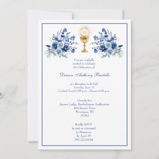 デアコンプリザントコーディネーション披露宴フローラ 招待状 (正面)