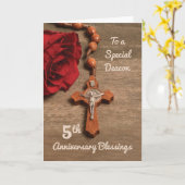 デアコン5周年記念バラ&ロザリオ カード (黄色い花)