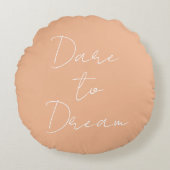デアドドリームモダン引用文トレンディードームルームカスタム ラウンドクッション (正面)