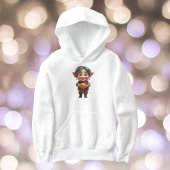 デアリクリスマス小妖精や小人ガールズフード付きスウェットシャツ