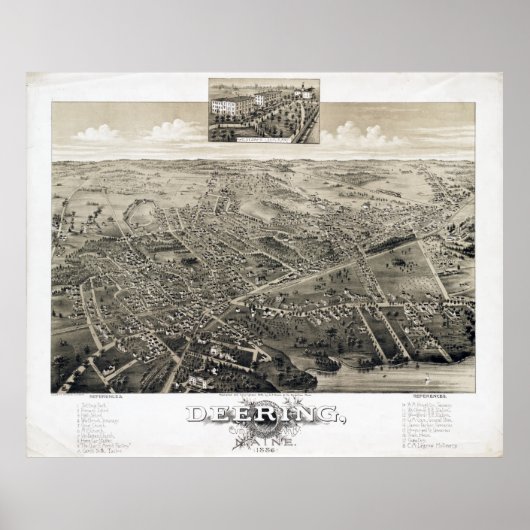 デアリング、メイン1886年ポスター ポスター (正面)