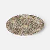 デアルダフォディルヴィンテージフローラルパターン ペーパープレート (アングル)