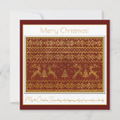 デアーとツリー付きクリスマスニットのプル詳細 (正面)