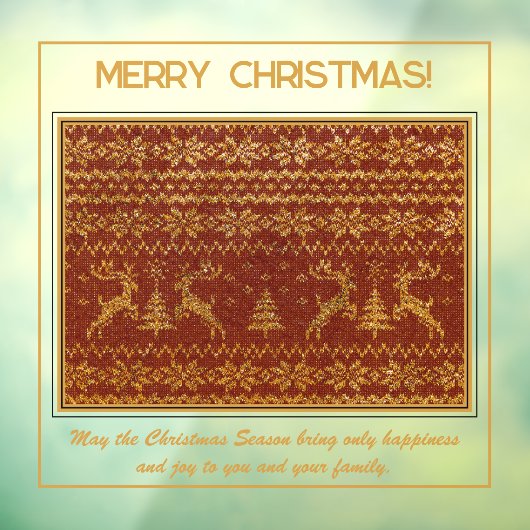 デアーとツリー付きクリスマスニットのプル詳細 ウィンドウサイン (シート3)